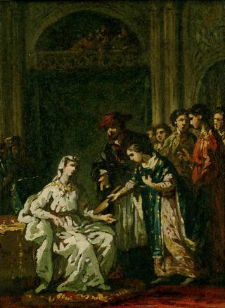 St Louis Giving Regency to Blanche of Castille