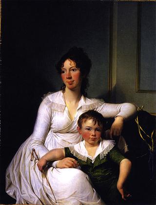 伊丽莎白·亨丽埃特·布鲁恩·德尼尔加德（née Baudissin）和她的长子