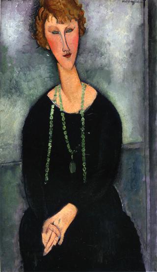 Woman with a Green Necklace