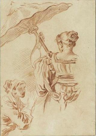 Study of a Woman Holding a Parasol