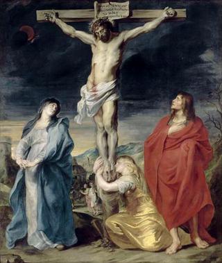 Christ on the Cross with Mary Magdalen and Saint John