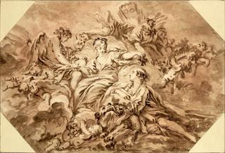 Venus with Bacchus, Ariadne and Zephyr