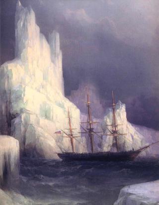 Icebergs in the Atlantic (detail)