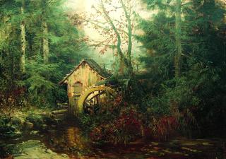 Forest Landscape with a Watermill