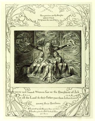 Job and his Daughters, from Illustrations of the Book of Job