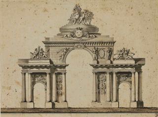 Triumphal Arch with the Royal Swedish Coat of Arms