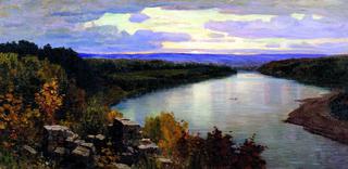 The Oka River in the Evening