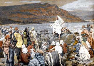 耶稣在海边教导人们