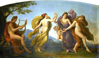 Ceiling of the Ballroom of Compiègne Castle, Dance of the Graces Directed by Apollo