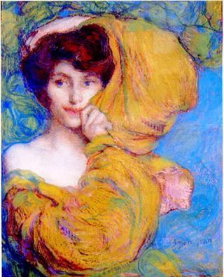 Young Woman with a Yellow Scarf