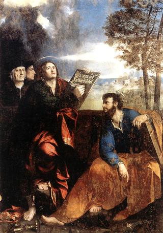 Saints John and Bartholomew with Donors