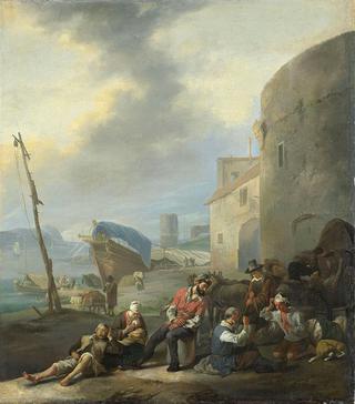 An Italian Harbour Scene
