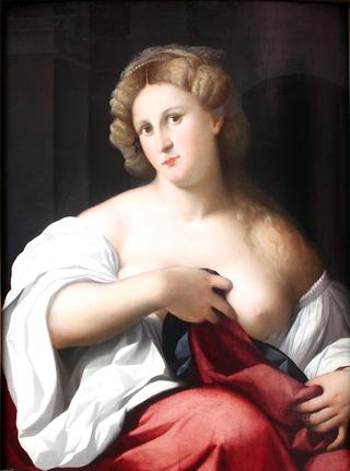 Portrait of a Young Woman with Bare Breast