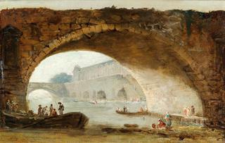 Imaginary View of the Louvre through the Arch of a Bridge