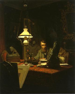 Alfred Bruyas in His Study