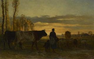 Le retour du troupeau, le soir (Return of the Herd in the Evening)