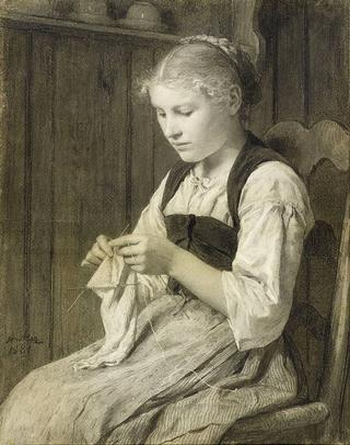 Knitting Girl
