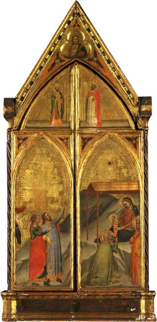 The Virgin and Child Enthroned (Triptych closed)