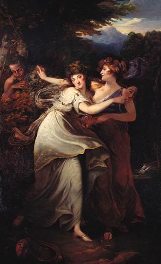 乔丹夫人（1761-1816）作为喜剧缪斯女神