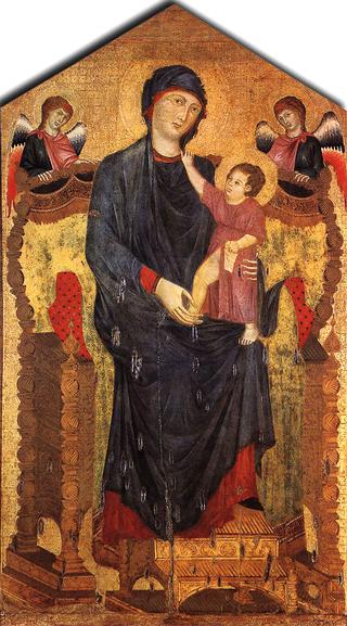 Madonna Enthroned with the Child and Two Angels