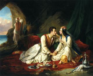 Byron as Don Juan, with Haidee