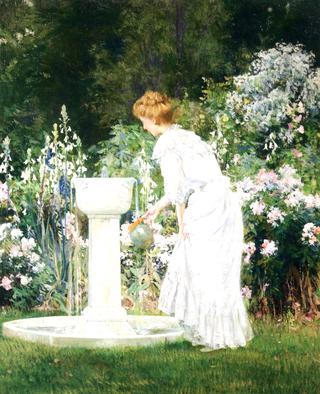 At the Garden Fountain