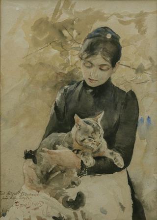 Seated Woman with Cat