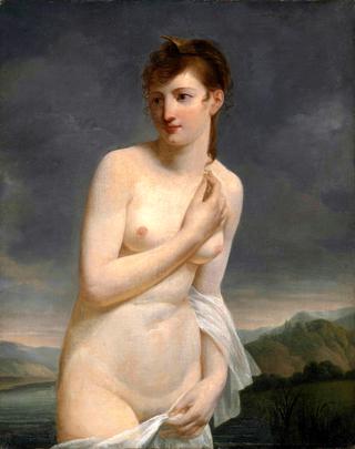 A Female Bather with an Extensive Landscape beyond