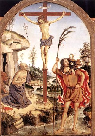 The Crucifixion with Saints Jerome and Christopher