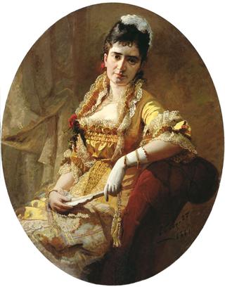 歌手E.A.拉夫罗夫斯卡娅的肖像