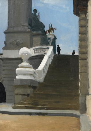 Two Figures on top of Steps in Paris