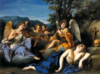 The Ecstasy of Mary Magdalen with Angels Playing Music