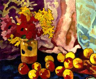 Still LIfe with Flowers and Apples