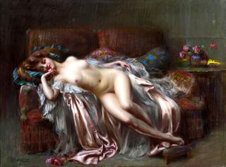 Reclining Nude with a Rose