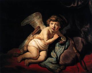 Cupid Blowing a Soap Bubble