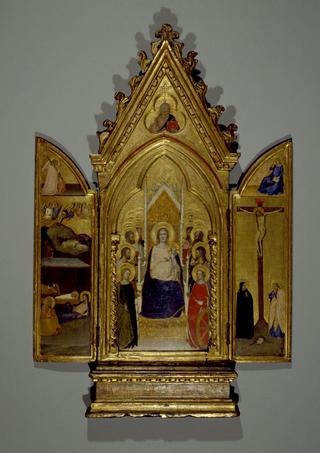 Triptych:  Madonna with Christ and Saints, the Nativity and the Crucifixion