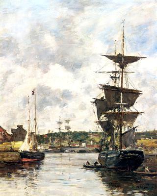 Dieppe, Sailboats at Anchor