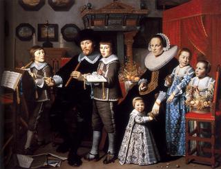 米切尔·范德杜森及其家人的画像