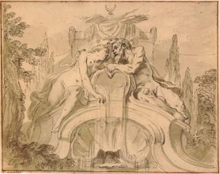 Design for a Fountain with Two Reclining Figures