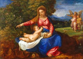 Madonna and Child in a Landscape with Tobias and the Angel