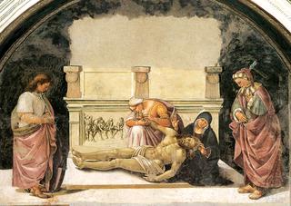 与圣徒福斯蒂努斯和帕伦蒂乌斯一起为死去的基督哀悼