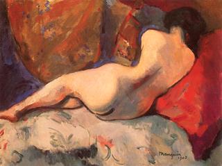 Nude on a Red Cushion