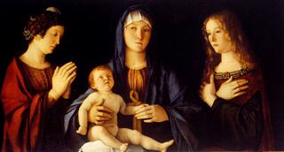 Madonna And Child Between St. Catherine And St. Mary Magdalen