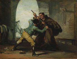 佩德罗修士从马拉加托手中夺过枪