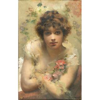 Portrait of a Young Woman with Flowers