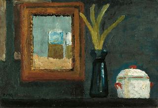 Still Life with Sugar Bowl and Hyacinth in Glass