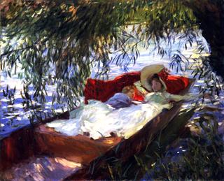 两个女人睡在柳树下