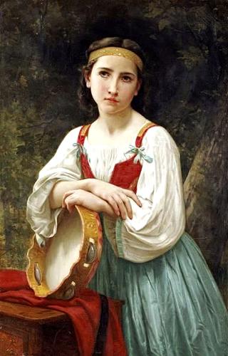 Gypsy Girl with a Basque Drum (small version)