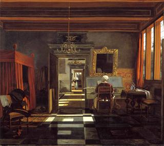 Interior with a Woman Playing a Virginal