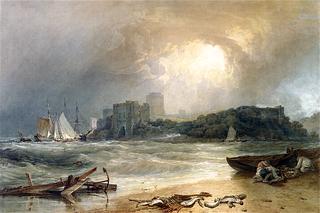 Pembroke Castle, South Wales: Clearing up of a Thunder Storm